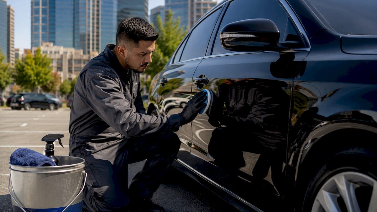 How Detailers Remove Water Spots from Car Paint